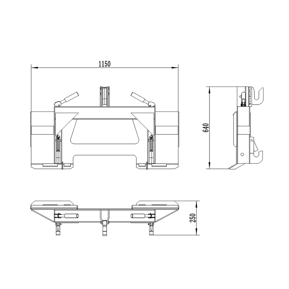 스키드 스티어 3점식 퀵 히치 details